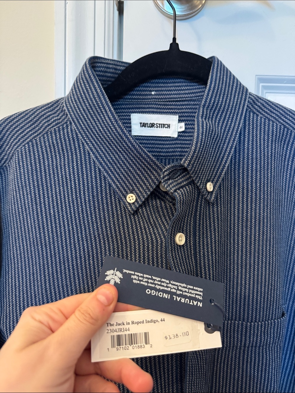 NWT Taylor Stitch Roped Indigo The Jack Shirt Size 44 (XL) - Picture 14 of 16